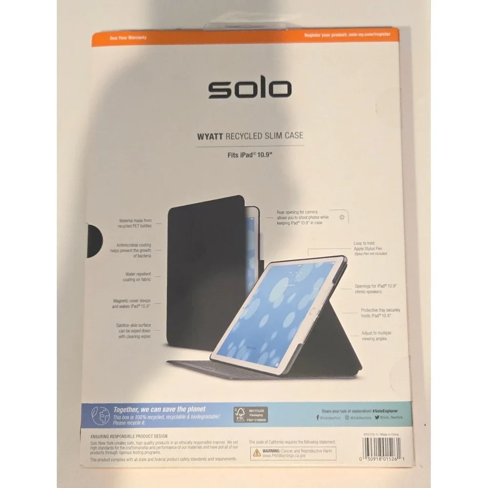 Solo New‎ York Universal Tablet Case - Fits iPad 10.2